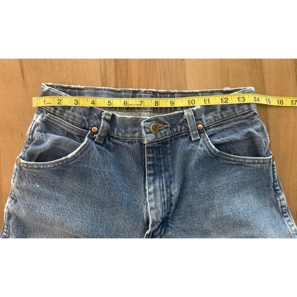 Wrangler 1013MWZ Slim Cowboy Cut Jeans Light Blue Distressed Farm Worn 28x30